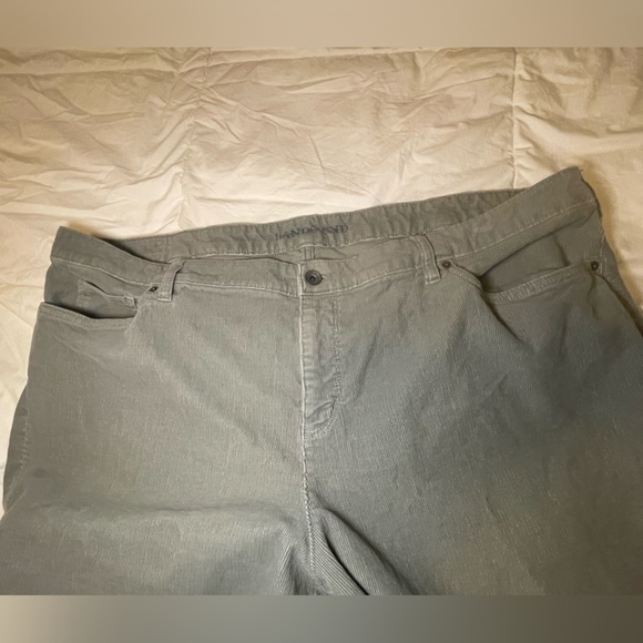 Lands End Dove Gray Fine Wale Corduroy Pants Boot Cut size 22 long - Picture 9 of 9